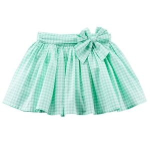 NWT Carter's Gingham Poplin Skirt 3T